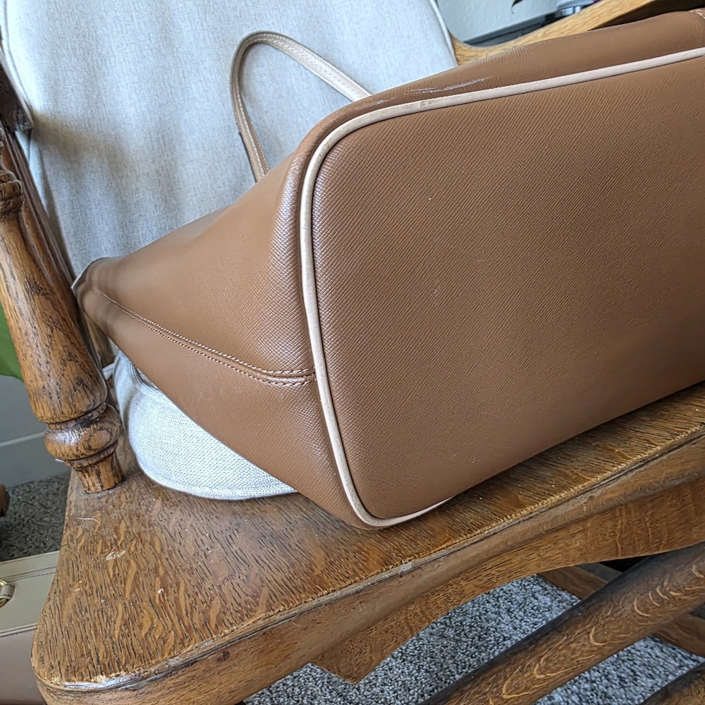 Coach Park Metropolitan Vermillion Cross Grain Leather Large Tote 2014 - Picture 4 of 12